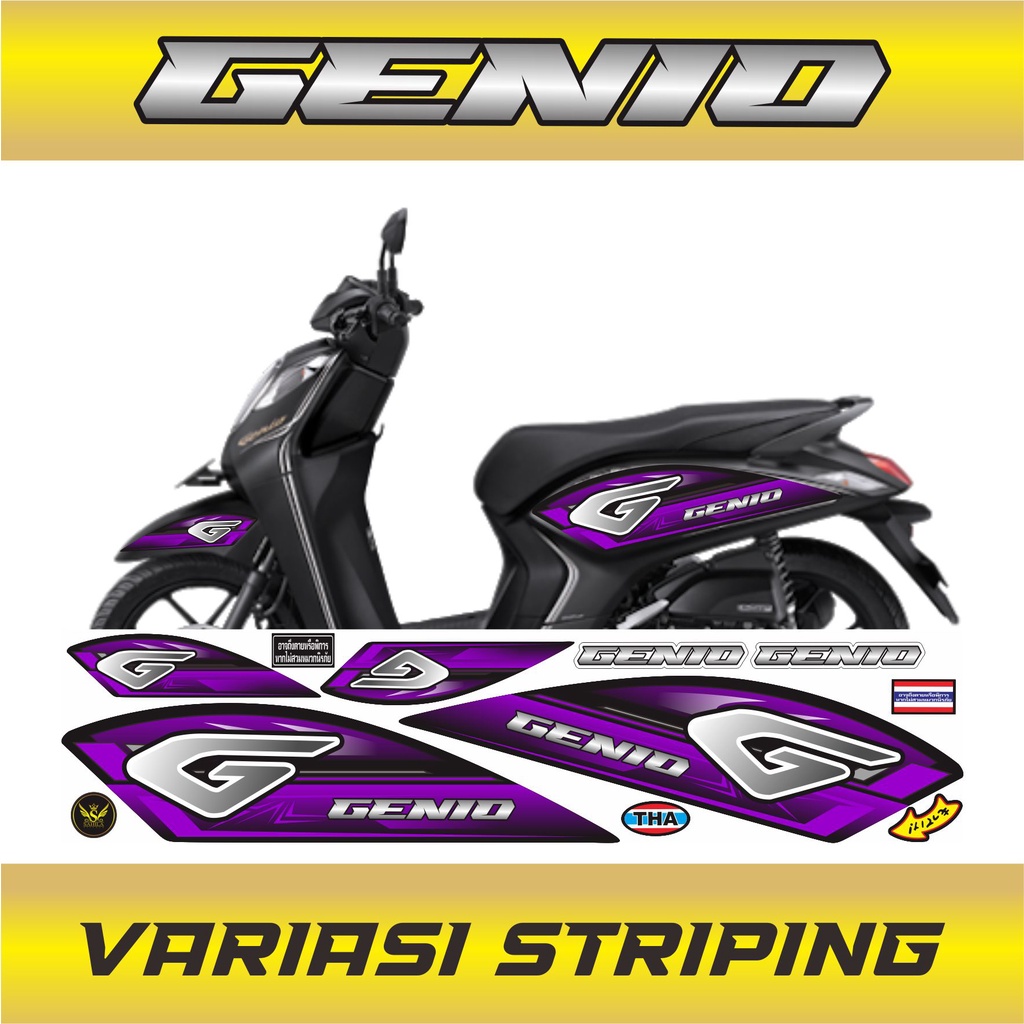 STRIPING MOTOR HONDA GENIO STRIPING VARIASI STICKER MOTOR HONDA GENIO 2019 05