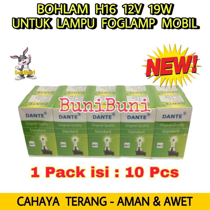 Bohlam Lampu Halogen H16 12V 19W Untuk Lampu Kabut Foglamp Mobil Kualitas Premium