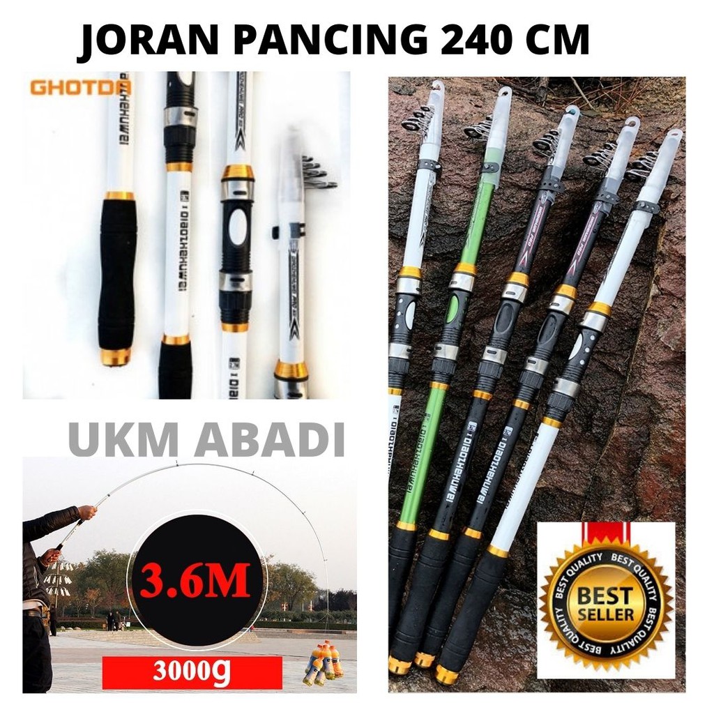 Joran Pancing Portabel Carbon Fiber Telescopic 240 cm Gho 111