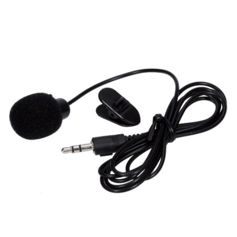 [AUDIOMINI] - 3.5mm Microphone with Clip for Smartphone / Laptop / Tablet PC - SR-503 - Black