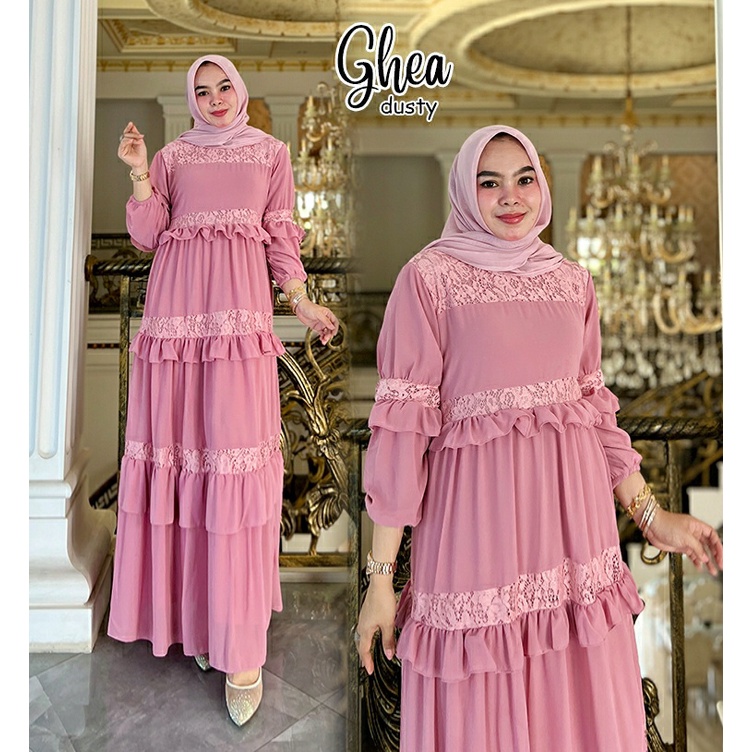 GAMIS PESTA KONDANGAN GHEA DRESS BRUKAT