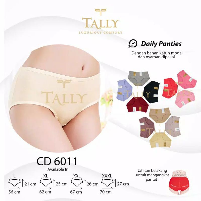 TALLY CD wanita Premium bahan MODAL 6011 Anti Selip