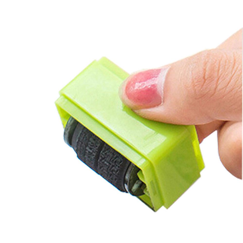 QUINTON Ink Scrapbooking Tool Your  ID Messy Office SelfInking Stamp 1Pc Roller Stamp Guard Code Security/Multicolor