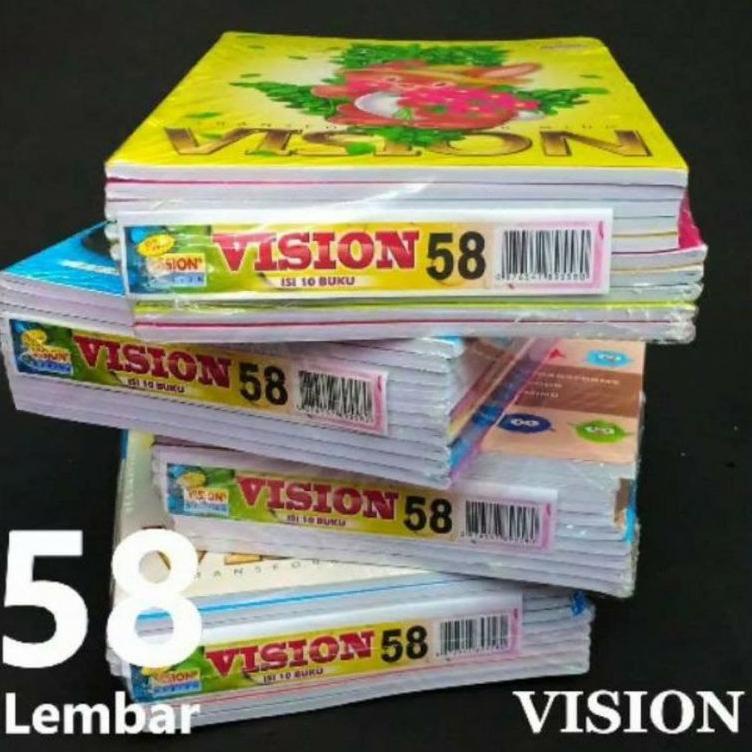 

Stok terbatas!.. Buku vision per (pak).1 pak isi 58 lembar isi 10 buku.