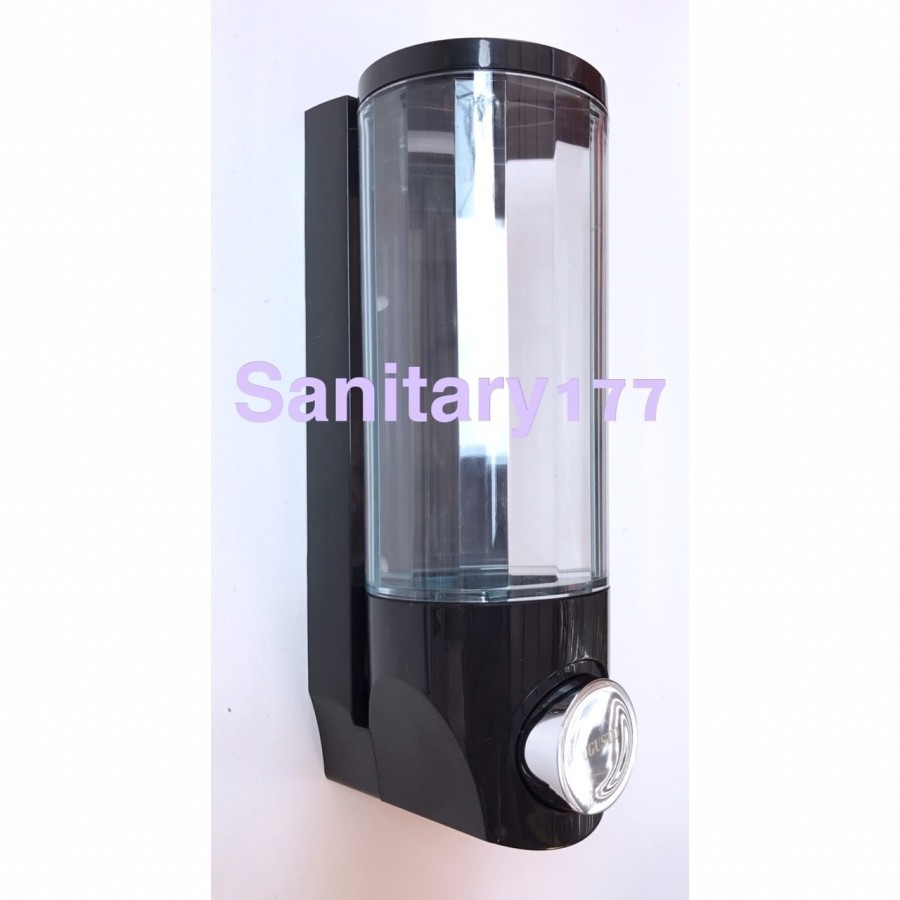 Tempat Sabun Cair Single Minimalis Augusto HITAM / Dispenser sabun soap Shampoo mandi SANITIZER D33