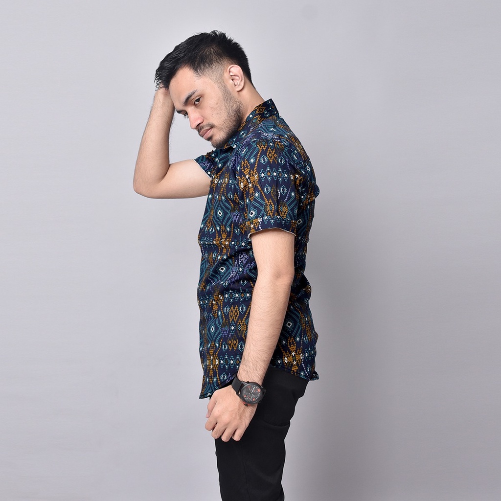 BIG SALE 4.4 New Arrival Distro Batik Pria Bordir Sogan Batikaf Notoarto Batik Ipnu-Ippnu Hem Pria-SALJU PNDK TOSKA