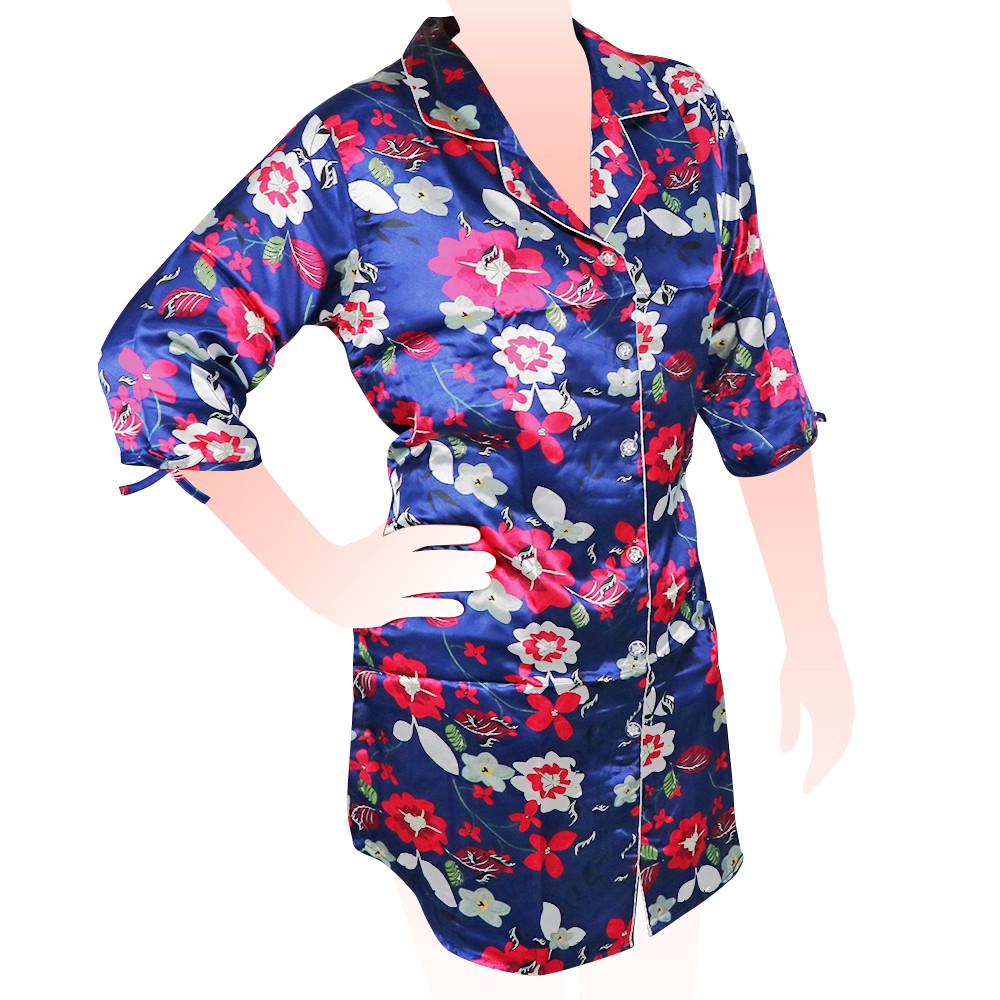 Scelta - Baju Tidur Satin Piyama Bahan Licin Daster Sleepwear Bt Yj Fm 28
