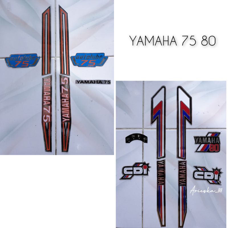 Striping Yamaha V75 Yamaha V80 / stiker bodi yamaha 75 80