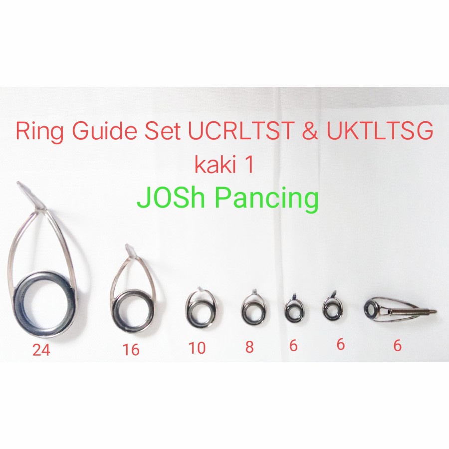 Ring guide set murah marit joran lengkap mamarit NoN fuji isi 9 kaki 1 top cincin Torzite