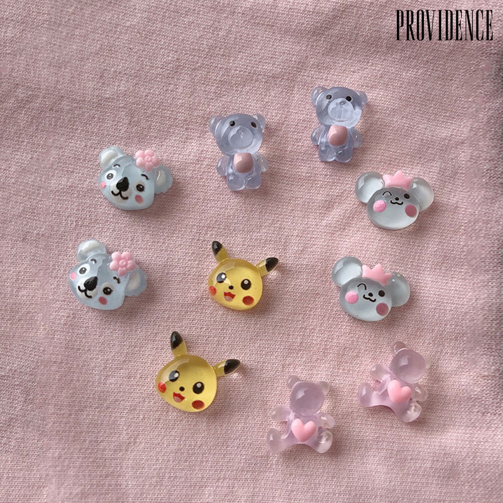 Providence 1 PC Nail Decoration Rotatable Optional Cute 3D Cartoon Resin Nail Art Decals for Daily Life