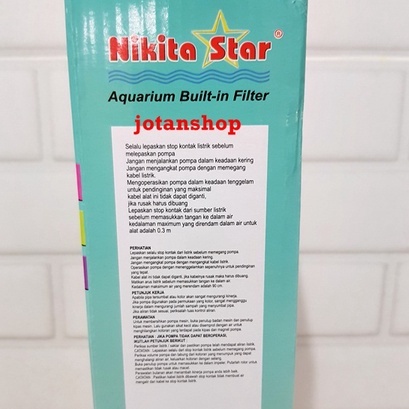 Nikita Star NS 2400F 2400 F built in Filter Tabung Mesin Pompa Aquarium NS2400F