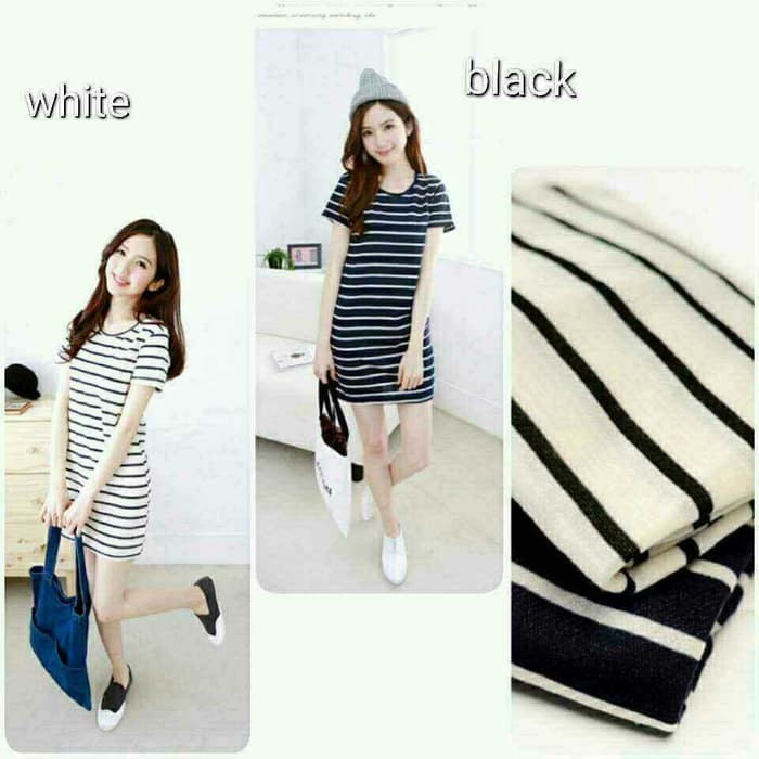 Ll - Oneck Long Strop Dress | Dress Wanita | Dress Putih