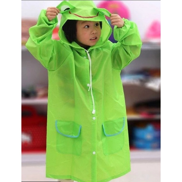 Jas Hujan Anak Laki Perempuan 2 3 4 5 Tahun Mantel Ujan Anak TK Karakter Poncho Ponco EVA Anti Air Waterproof Tebal Funny Raincoat