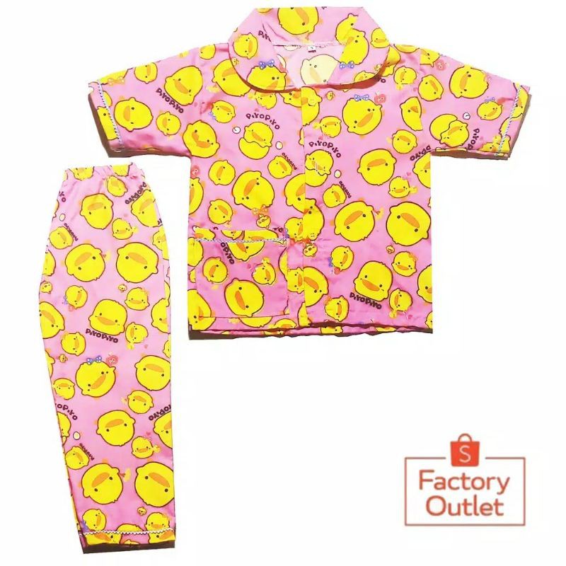 PIYAMA ANAK KARAKTER KARTUN PIYO-PIYO / PIYAMA TIDUR ANAK USIA 1-9 TAHUN