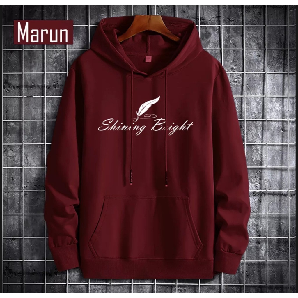 Jaket hoodie shining bright premium / hoodie pria wanita distro / jaket hoodie distro katun tebal / sweater hoodie ukuran jumbo / hoodie ukuran besar / hoodie size m-xxl