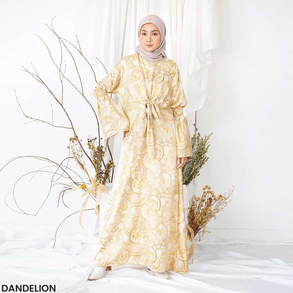 Hijab Raya Collection 2, Long Dress Soft floral satin