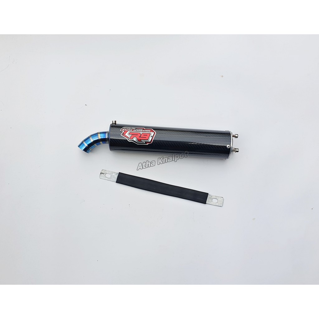 Knalpot Silincer R9 Carbon Biru Stainless 2Tak Ninja SatriaR FizR