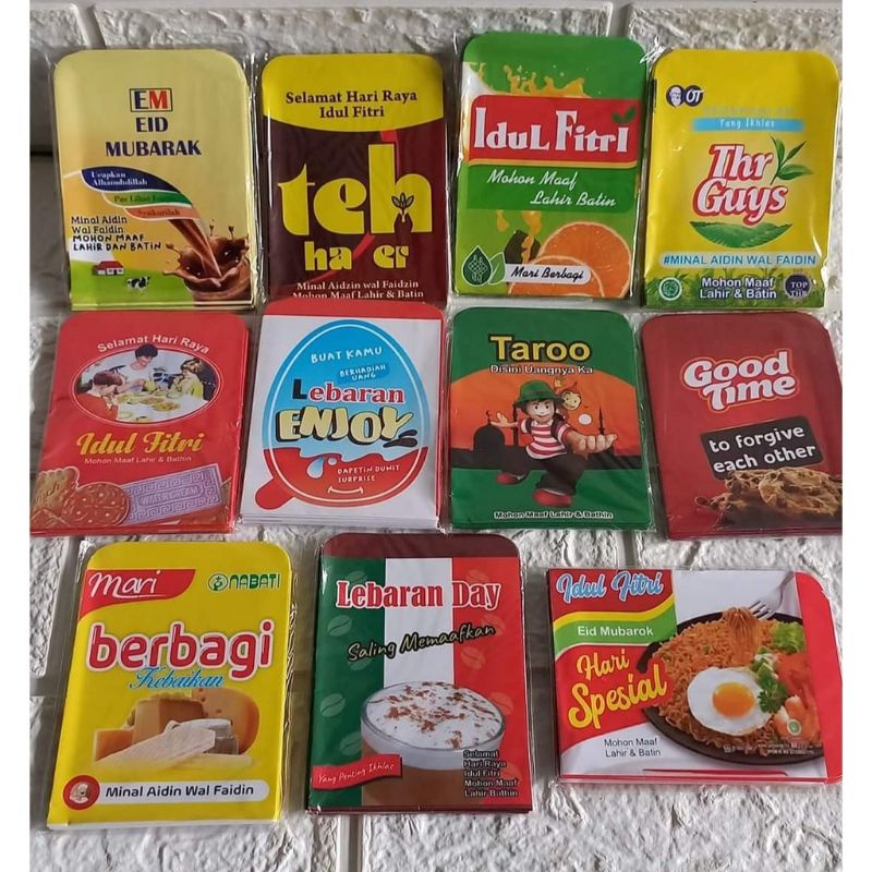 Amplop Lebaran / Amplop Pack / Amplop Angpau / Amplop Idul Fitri RANDOM / Amplop Snack Viral / Amplop Lebaran Snack Unik Lucu