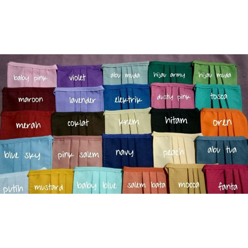 masker kain tali sambung biasa, masker kain karet hijab, masker kain earloop