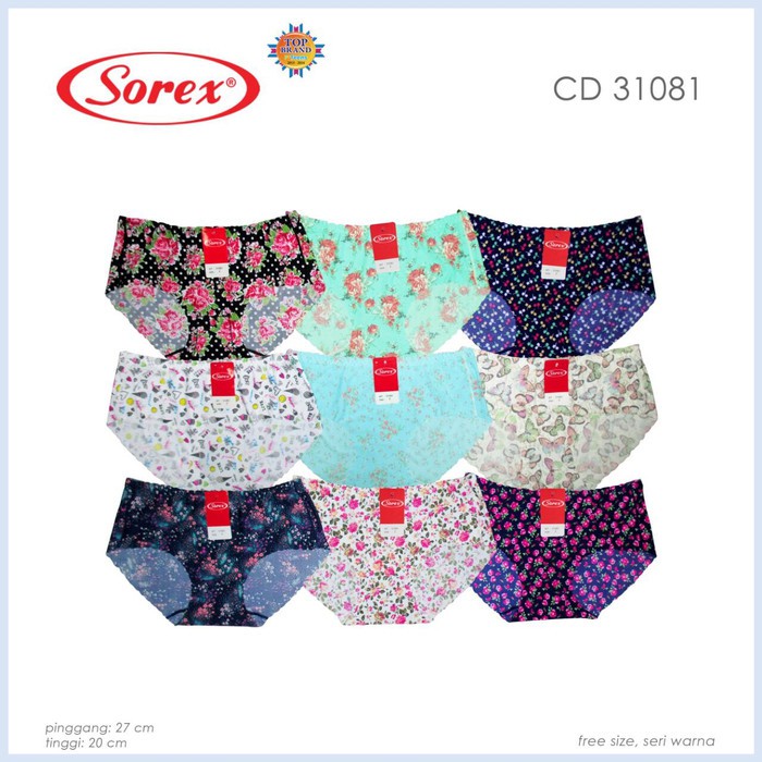 RC CD/CELANA DALAM SOREX FREESIZE SEAMLESS TIPE 31081/31186 HARGA TERJANGKAU