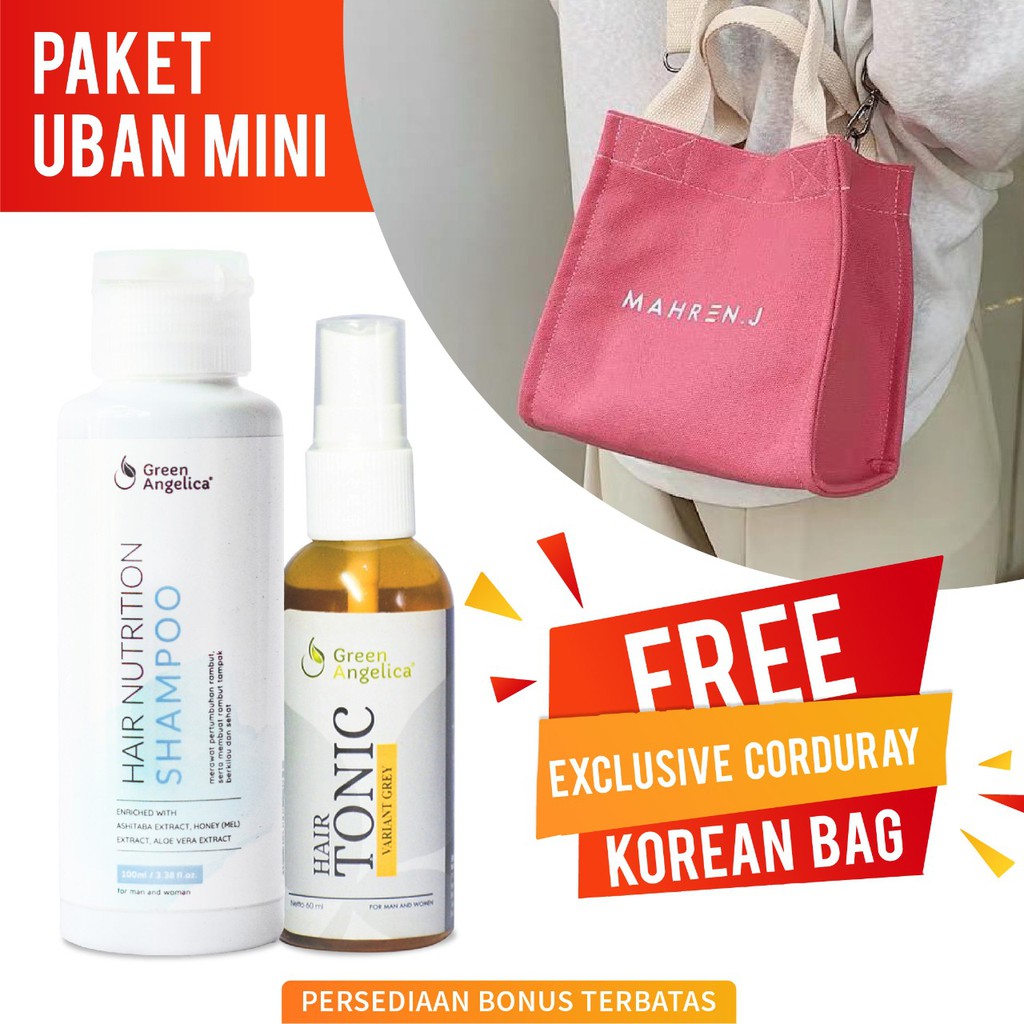 Paket Uban Mini Green Angelica Dan Menghilangkan Ketombe Dan Rambut Rontok Cepat Permanen Dan Ampuh