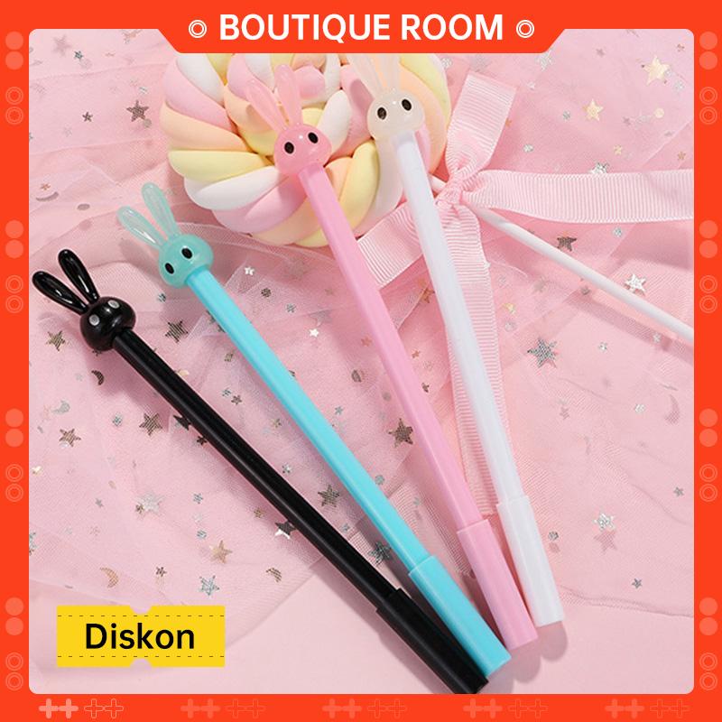 

Ready✨Kartun Lucu Telinga Panjang Kelinci Gel Pena Kreatif Tanda Tangan Pena Alat Tulis SiswaBER