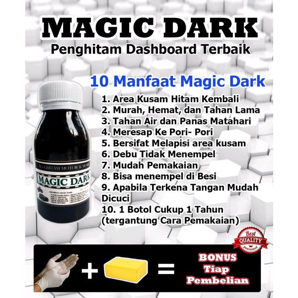 Magic Dark Penghitam dashboard motor dan mobil  jagonya 