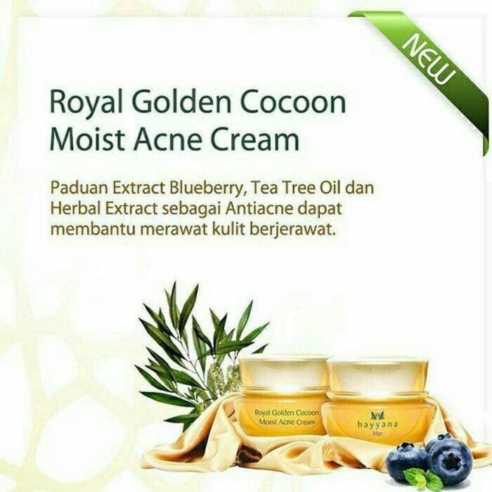 HAYYANA Royal Golden Cocoon MOIST ACNE Cream   HARGA TERMURAH 