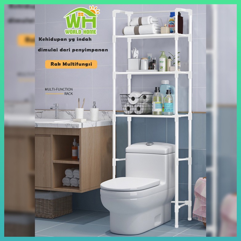 Rak Toilet WC Rak Kamar Mandi Serbaguna rak sabun Worldhome66