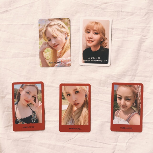 TWICE MORE & MORE ALBUM PHOTOCARDS PC NAYEON MOMO JIHYO MINA PHOTOCARD MORE AND MORE