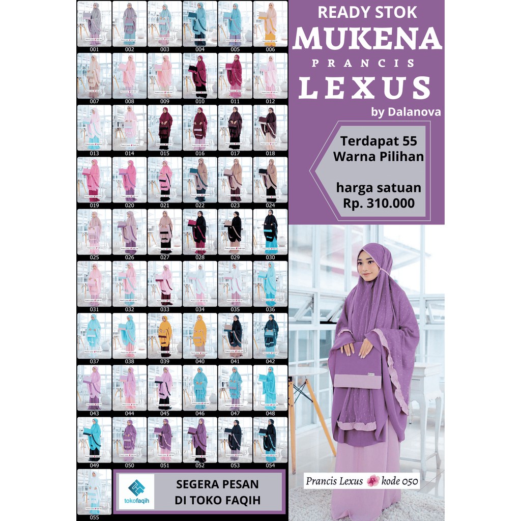 Mukena Prancis Lexus Lengkap dengan Tas original by Dalanova