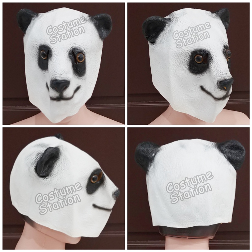 Topeng Panda / Mask Latex Hewan Binatang Animal Halloween