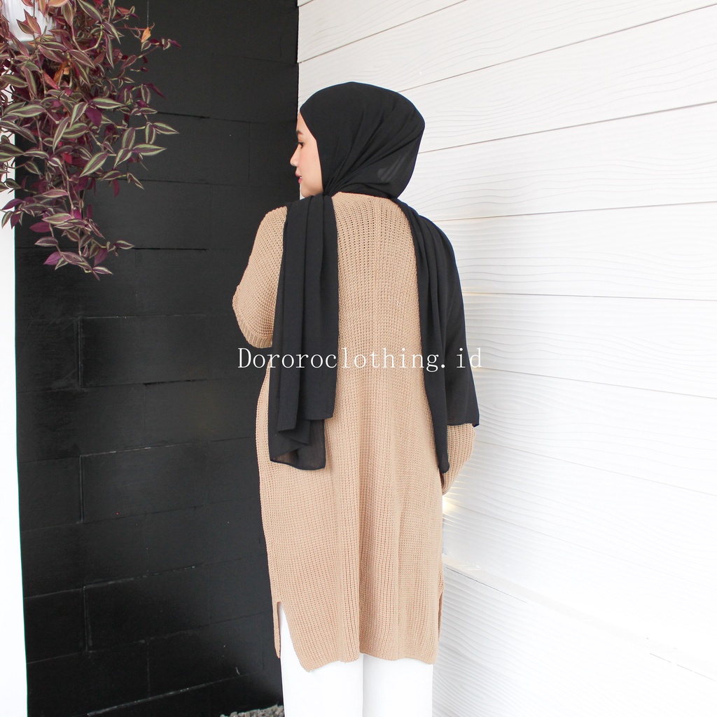 LONG KARDIGAN OVERSIZE RAJUT JUMBO | CARDIGAN TUNIK JUMBO RAJUT TEBAL