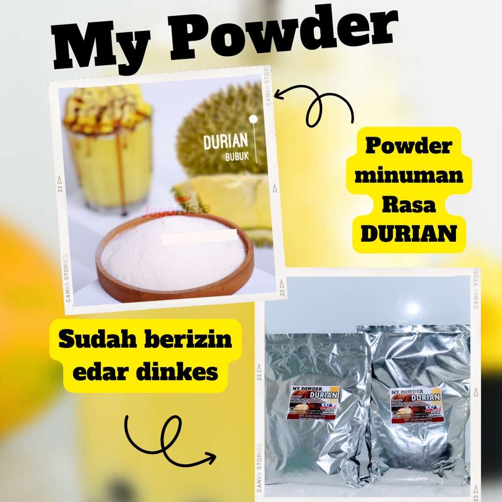 

Durian Reguler 1kg / Bubuk Minuman Rasa Durian 1000gr