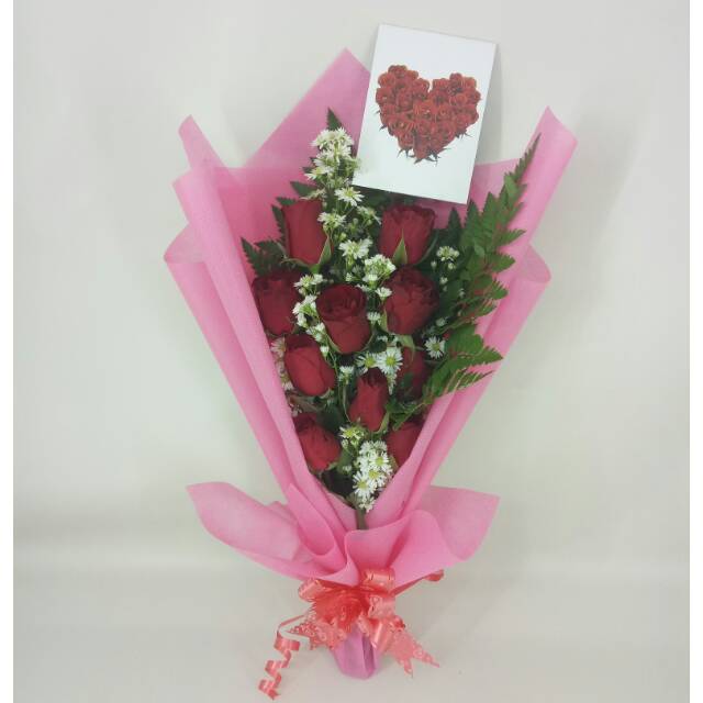 Hand Bouquet Bunga Mawar Merah Asli Bucket Wisuda Buket Bunga Hadiah Ulang Tahun Fresh Flower Shopee Indonesia