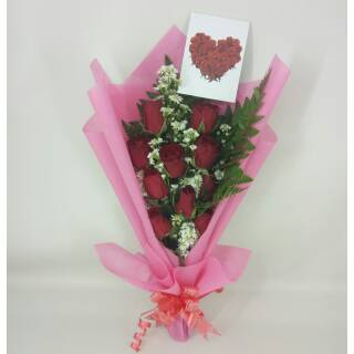 Hand Bouquet Bunga Mawar Merah Asli Bucket Wisuda Buket Bunga