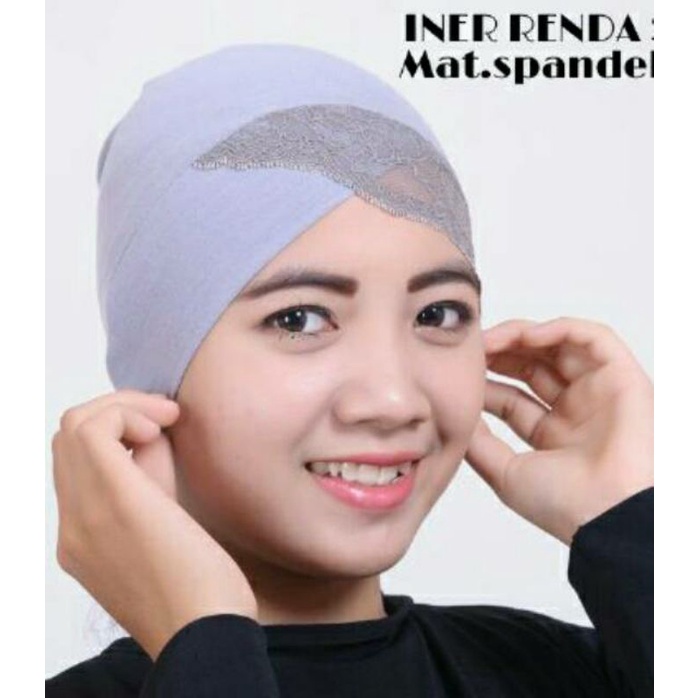 CIPUT RENDA SILANG / INNER HIJAB RENDA SILANG / INNER HIJAB SILANG BAHAN KAOS / CIPUT RENDA / DALAMA
