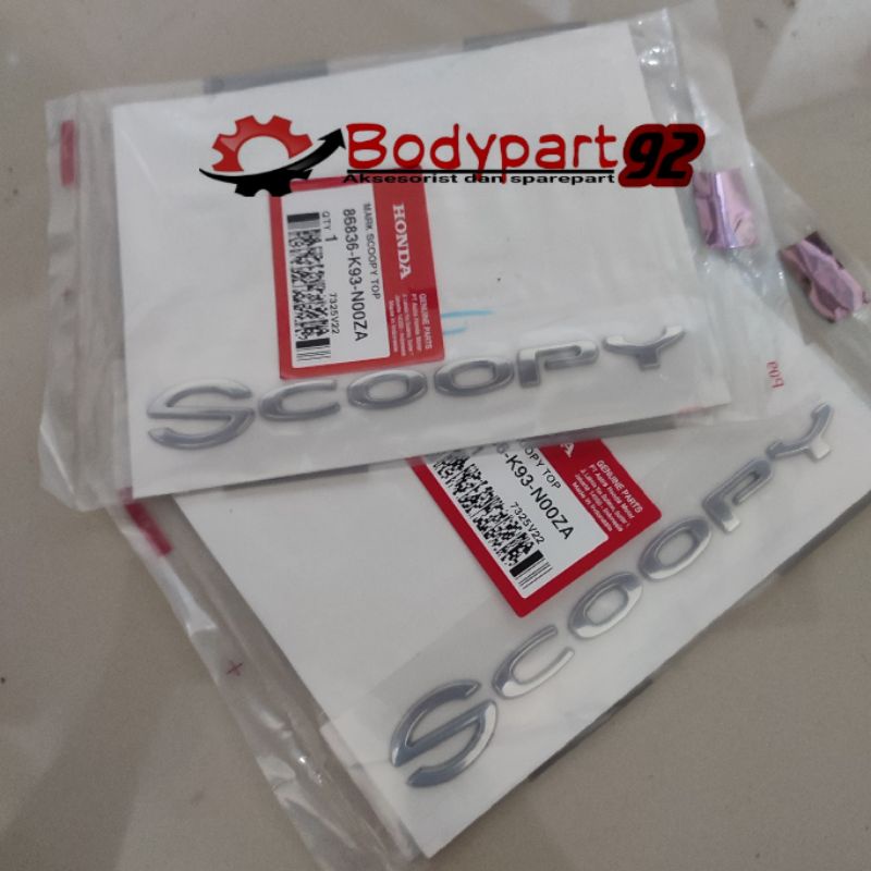 Emblem Logo Timbul Scoopy New 2017 2019 Original AHM jkt