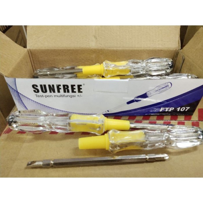 SUNFREE FTP 107 Obeng Testpen Test Pen 2 Fungsi 2 Arah Plus Minus