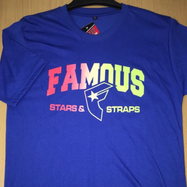 T-Shirt Distro Famous Biru Kaos distro ecer Sale