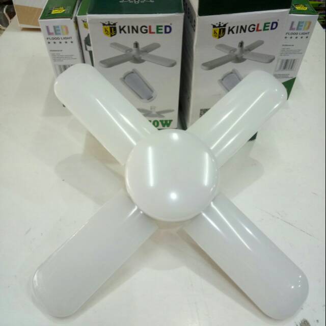 Jual Kingled Lampu LED 50w Model Kipas Fan Bisa Lipat Sangat Terang