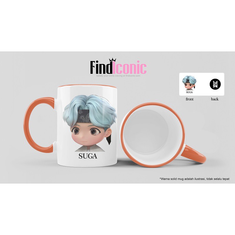 [READY STOCK] Mug Suga Tinytan - Mug Suga - Mug Tinytan - Mug BTS - Mug Warna Dalam