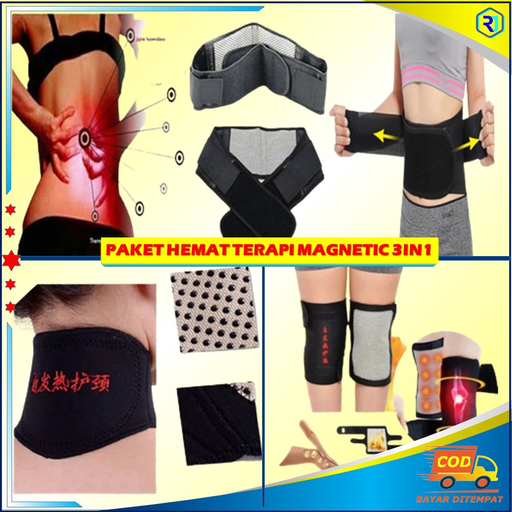 (COD) PROMO PAKET LENGKAP KESEHATAN ALAT SABUK PEMANAS TERAPI PINGGANG, TERAPI LEHER & TERAPI LUTUT