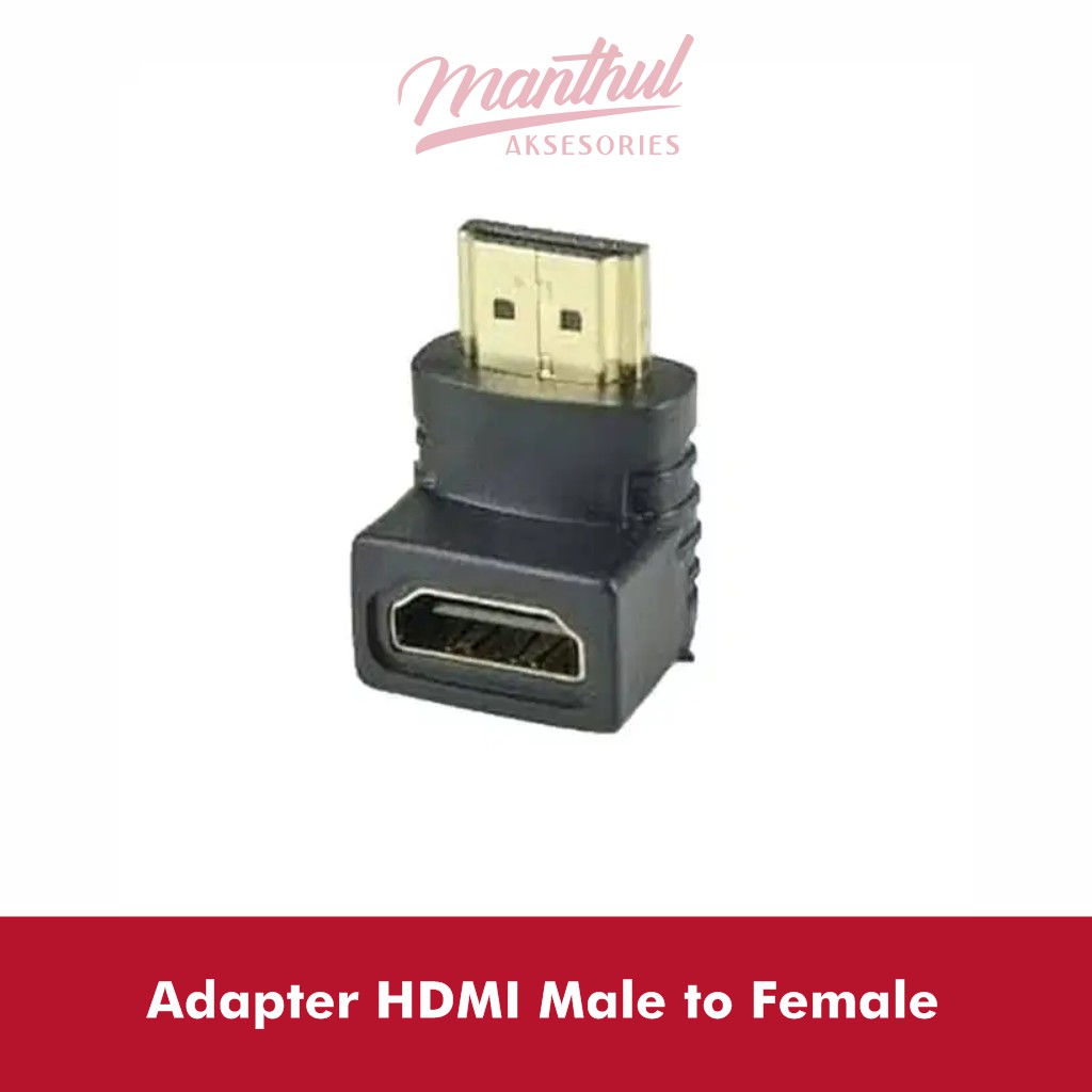 CONVERTER GENDER  HDMI MALE - FEMALE BENTUK L