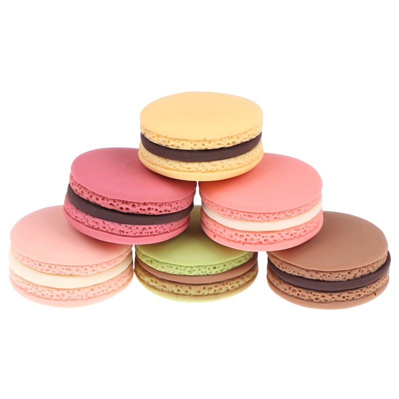 &lt; E2id &amp; &gt; 10pcs / Set Miniatur Macarons Untuk Aksesoris Rumah Boneka 1 / 12