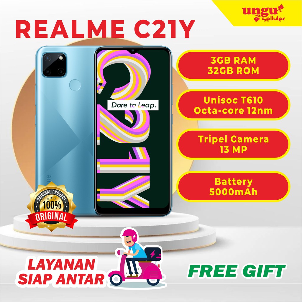 Handphone Realme C21Y RAM 4/64 GB Garansi Resmi