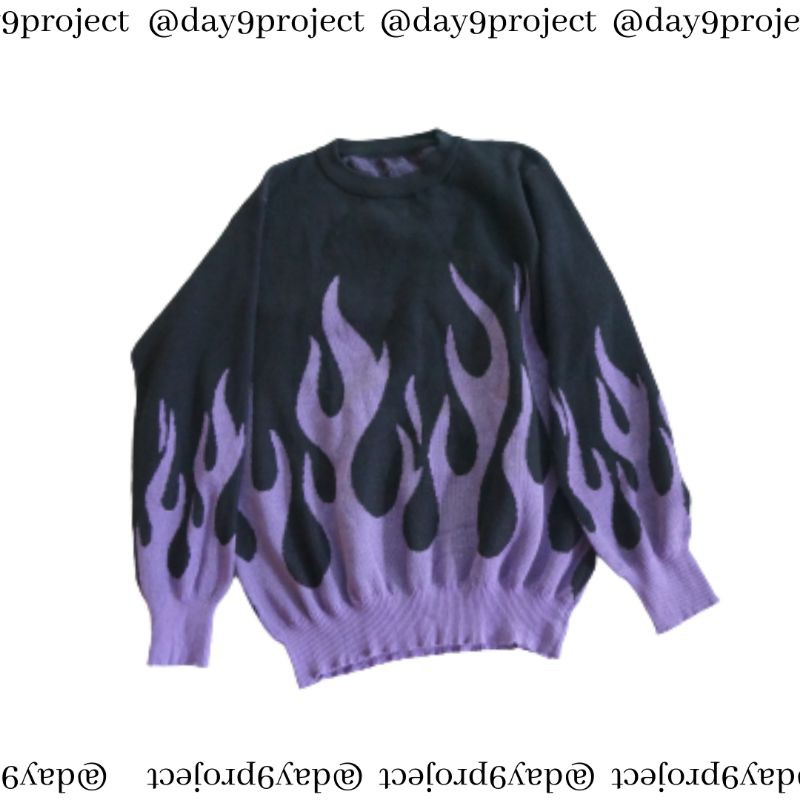 Purple Flame Knitted // Vintage Sweater // Aesthetic Sweater