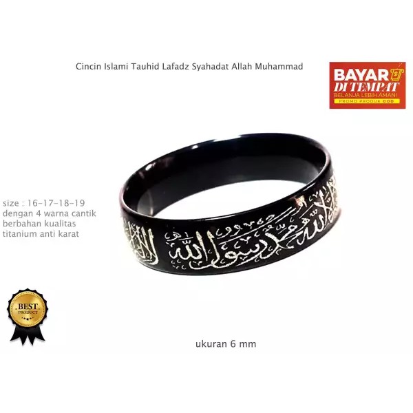 promo Cincin Tauhid Cincin Syahdat Titanium Stainless steel