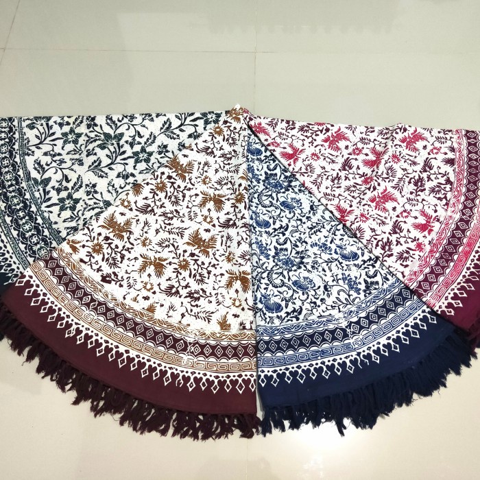 Taplak Meja Makan - Taplak Meja Makan Batik Bulat 4 Kursi