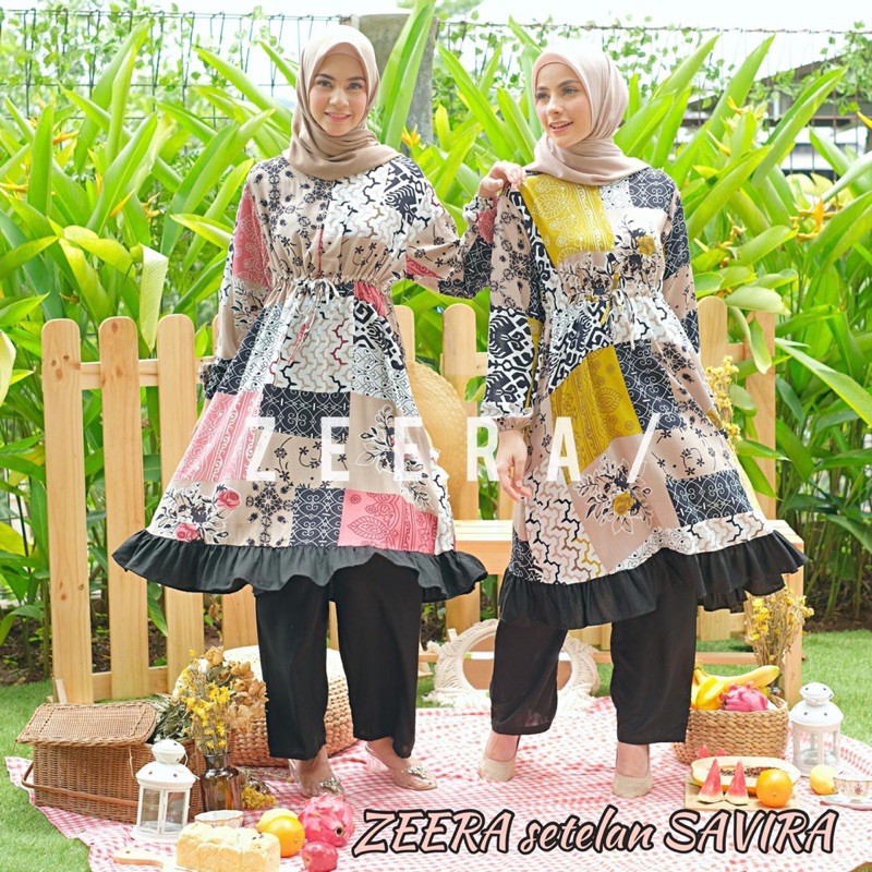 Setelan Muslim Daster Arab Set Zeera Savira By Zeera Original Pakaian Wanita Termurah Premium Berkua